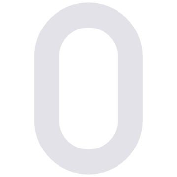 Selbstklebende Hausnummer "0" - 76 mm in Weiß