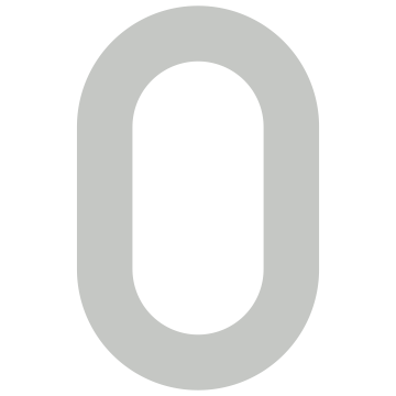 Selbstklebende Hausnummer "0" - 76 mm in Lichtgrau