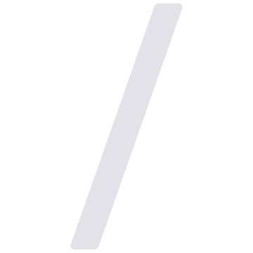 Selbstklebendes Zeichen Slash "/" - 76 mm in Weiß