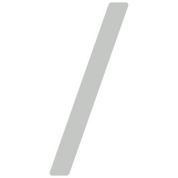 Selbstklebendes Zeichen Slash "/" - 76 mm in Lichtgrau