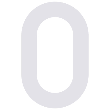 Selbstklebende Hausnummer "0" - 40 mm in weiß