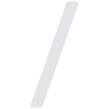 Selbstklebende Hausnummer "Slash" - 40 mm in weiß