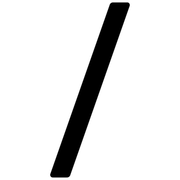 Selbstklebende Hausnummer "Slash" - 40 mm in schwarz