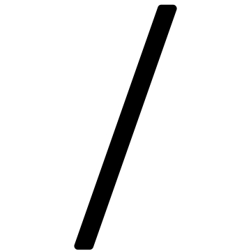 Selbstklebende Hausnummer "Slash" - 245 mm in schwarz