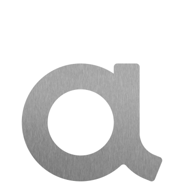 Selbstklebende Hausnummer "a" - 76 mm aus Edelstahl