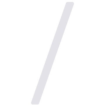 Zeichen Slash modern ''/'' - 200 mm in Weiß