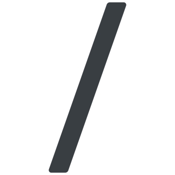 Selbstklebendes Zeichen Slash "/" - 76 mm in Anthrazit