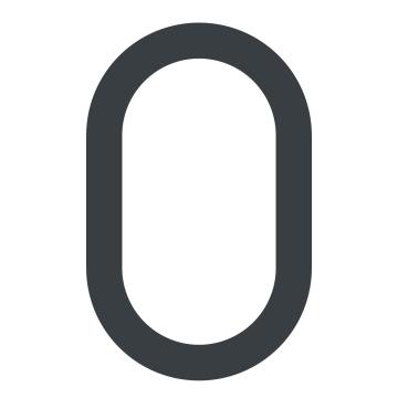 Selbstklebende Hausnummer "0" - 200 mm in Anthrazit