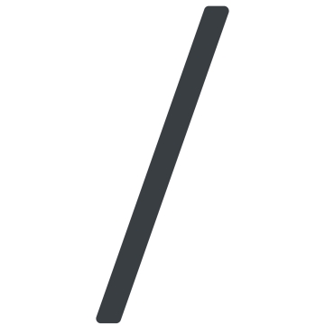 Zeichen Slash modern ''/'' - 245 mm in  Anthrazit