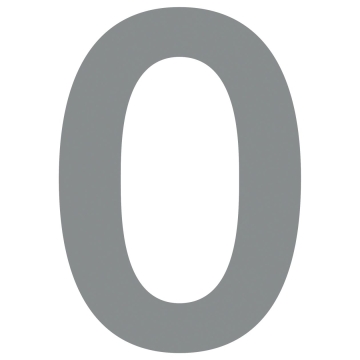 Hausnummer ''0'' Grau Metallic