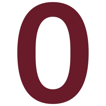 Hausnummer ''0'' Rot