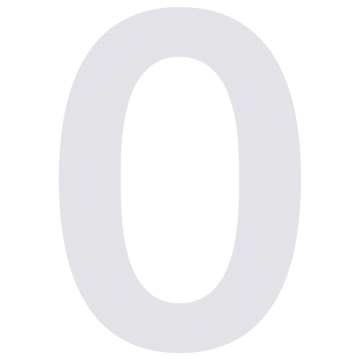 Hausnummer ''0'' Weiß