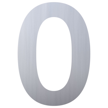 Hausnummer ''0'' Edelstahl