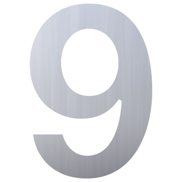 Hausnummer ''9'' Edelstahl