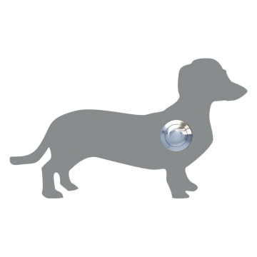 Türklingel Hund ''Charly'' Grau Metallic