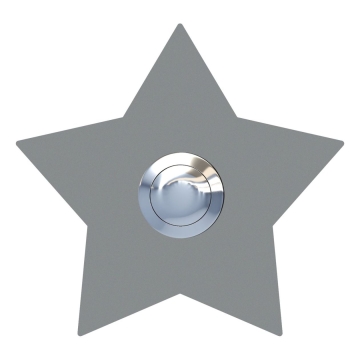 Türklingel Stern Grau Metallic