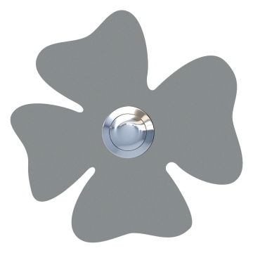 Türklingel Kleeblatt Grau Metallic