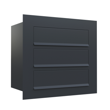 Einbaubriefkasten Como for Three in Schwarz