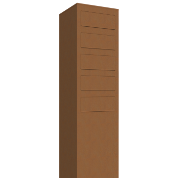 Briefkastenanlage Monolith for Five Rost