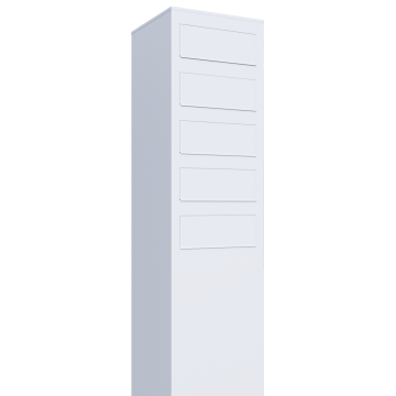 Briefkastenanlage Monolith for Five Weiss