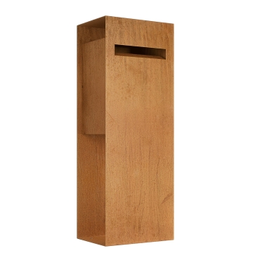 Standbriefkasten Aleria Cortenstahl | rückseitige Entnahme