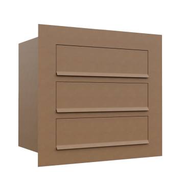 Einbaubriefkasten Como for Three in Rost