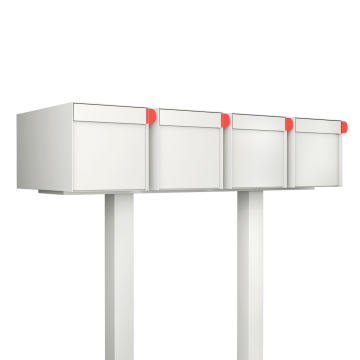 Amerikanischer Briefkasten Big Americano for Four in Weiß