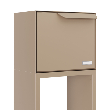 Standbriefkasten mit Paketfach Rotterdam in Beige