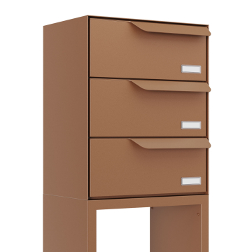 Briefkastenanlage Rotterdam for Three in Rost