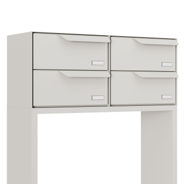 Briefkastenanlage Rotterdam for Four in Weiß