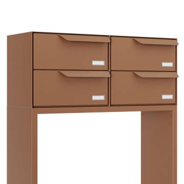 Briefkastenanlage Rotterdam for Four in Rost