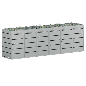 Mülltonnenbox Edgar 6er 240 Liter in Lichtgrau