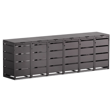 Mülltonnenbox Kim 6er 120L in  Schwarz