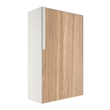 Briefkasten Faro Weiß mit Holzdekor-Front