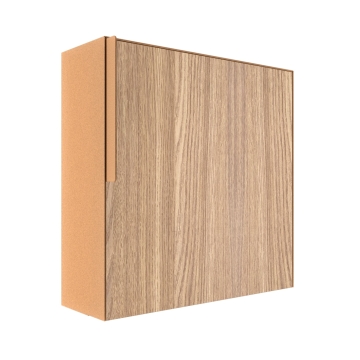 Briefkasten Porto Rost mit Holzdekor-Front