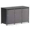 Mülltonnenbox Helmut 3er 120L in Anthrazit