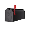 Amerikanischer Briefkasten US Mailbox Wand in Schwarz