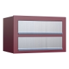Briefkasten Cube for Two Rot mit Edelstahlklappe