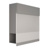 Briefkasten Manhattan Special White Grau Metallic mit Weißer Acrylplatte