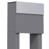 Standbriefkasten Molto Grau Metallic mit Edelstahlklappe