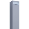 Standbriefkasten Monolith Grau Metallic mit Edelstahlklappe