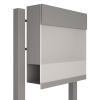 Standbriefkasten Manhattan Special White Grau Metallic