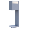Standbriefkasten Hermes Grau Metallic mit Edelstahlklappe