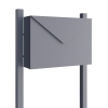 Standbriefkasten Letter Grau Metallic