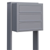 Briefkastenanlage Cube for Three Grau Metallic
