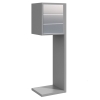 Briefkastenanlage Hermes for Three Grau Metallic mit Edelstahlklappe