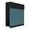 Briefkasten Manhattan Special Blue Schwarz mit blauer Acrylplatte