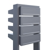 Briefkastenanlage Stairs for Four Grau Metallic