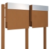 Briefkastenanlage Manhattan for Two Rost mit Edelstahlklappe