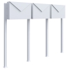 Briefkastenanlage Letter for Three Weiß